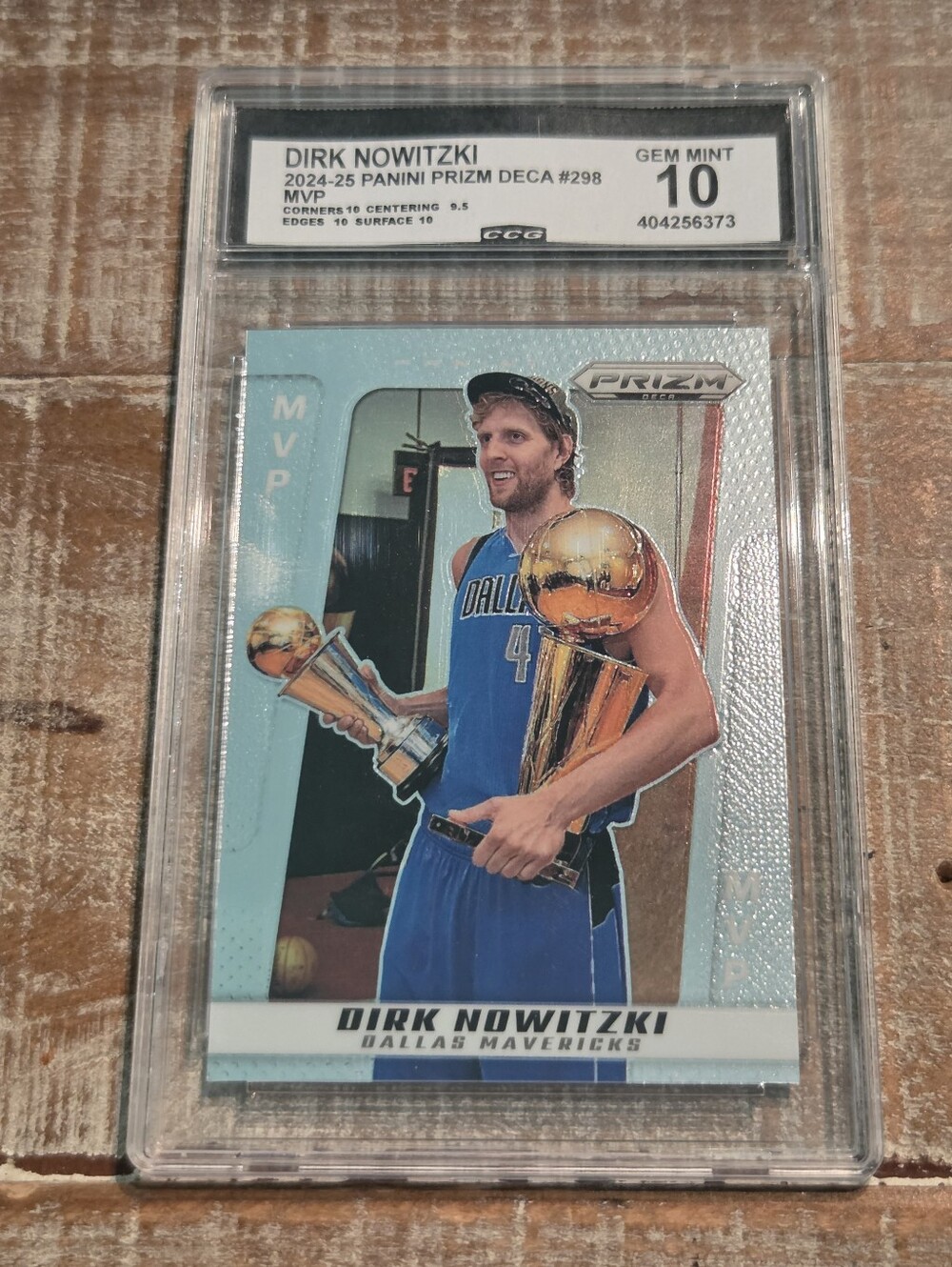 GEM MINT Dirk Nowitzki 2024-25 Panini Prizm Deca MVP Basketball Card